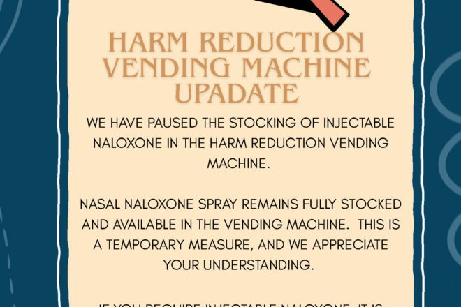Harm Reduction Vending Machine Update