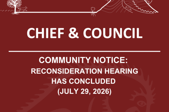 Community Update: Reconsideration Hearing Concluded