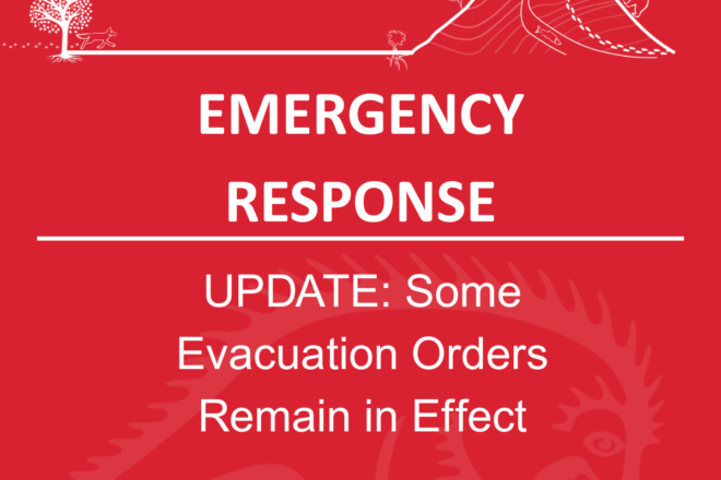 Community Update: Some Bradley Creek Wildfire Evacuation Orders Remain in Effect