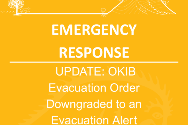 Community Update: Bradley Creek Wildfire Evacuation Order downgraded to an Evacuation Alert
