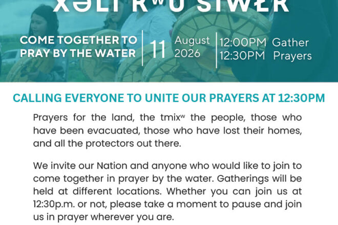 Coming together in Prayer August 11th 12pm to 1230pm – multiple locations