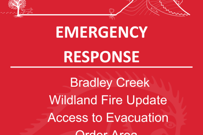 Community Update: Access to Evacuation Order Area