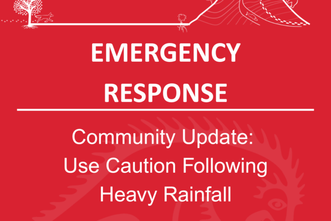 Community Update: Use Caution Following Heavy Rainfall