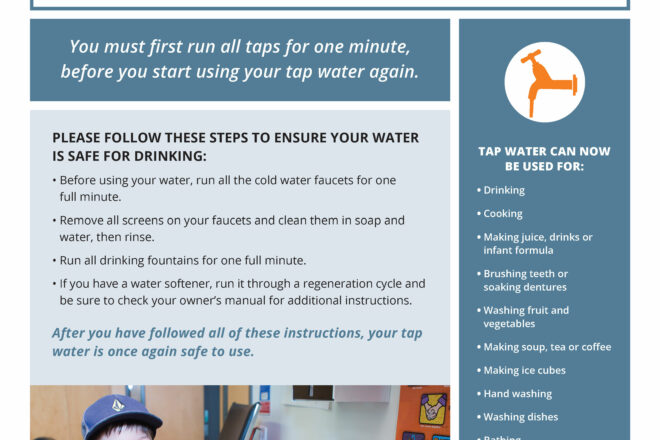Community Update: Bradley Creek water system tap water now safe to drink