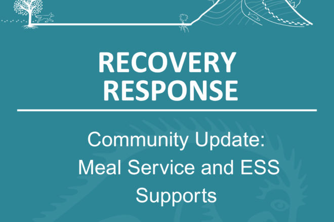 Community Update: Meal service and Emergency Support Services