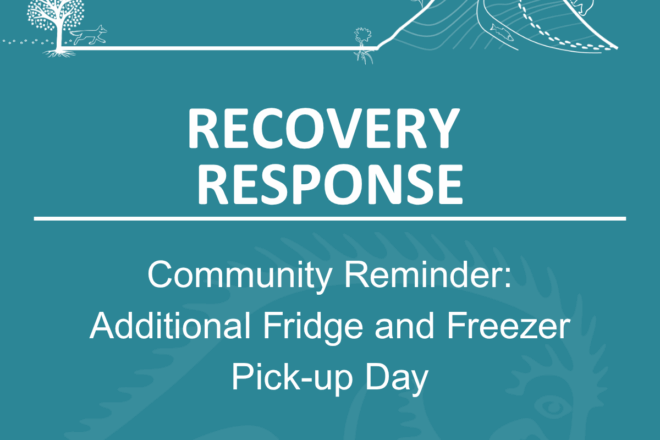 Community Update: Additional Day for Fridge and Freezer pick up – August 28th