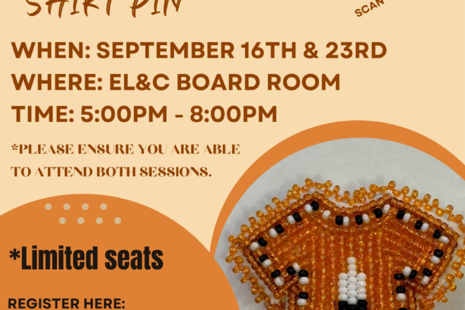 Learn how to bead an orange shirt pin