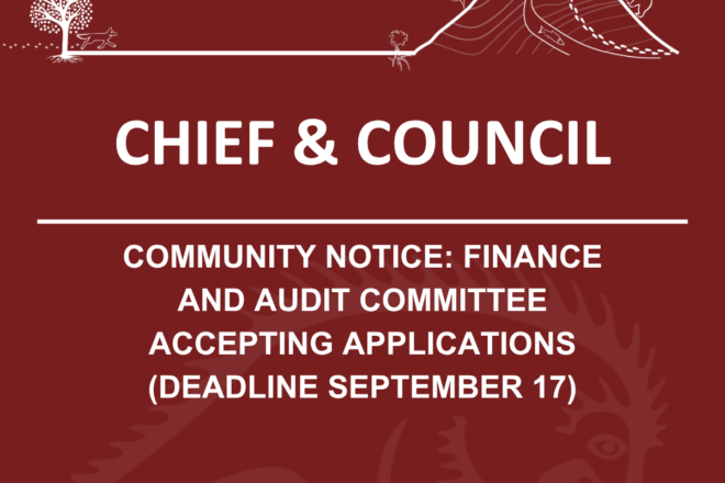 Community Notice: Finance and Audit Committee Accepting Applications (Deadline September 17)