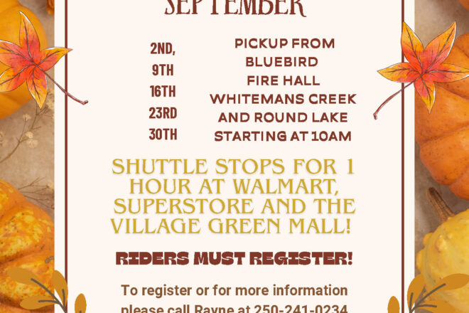 September Community Shuttle